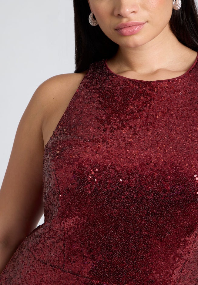 Sequin Maxi Dress image number null