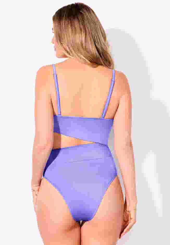 Rosette Shimmer Cut-Out Bandeau One Piece Swimsuit image number 5
