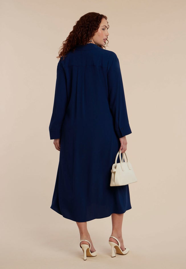 Tie Front Oversized Shirt Dress image number 1