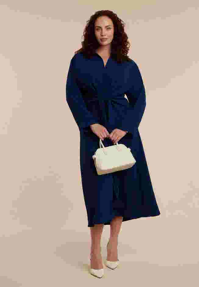 Tie Front Oversized Shirt Dress image number 3