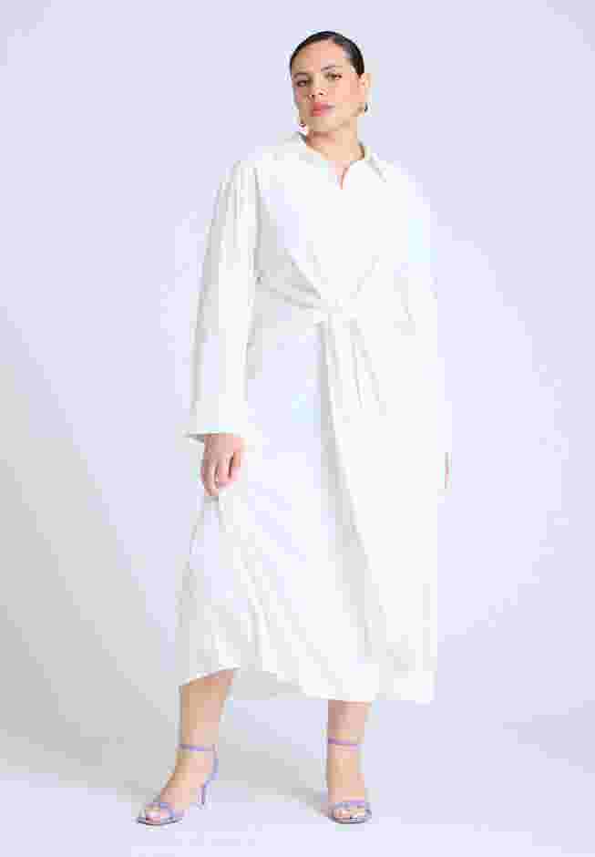 Tie Front Oversized Shirt Dress image number 2