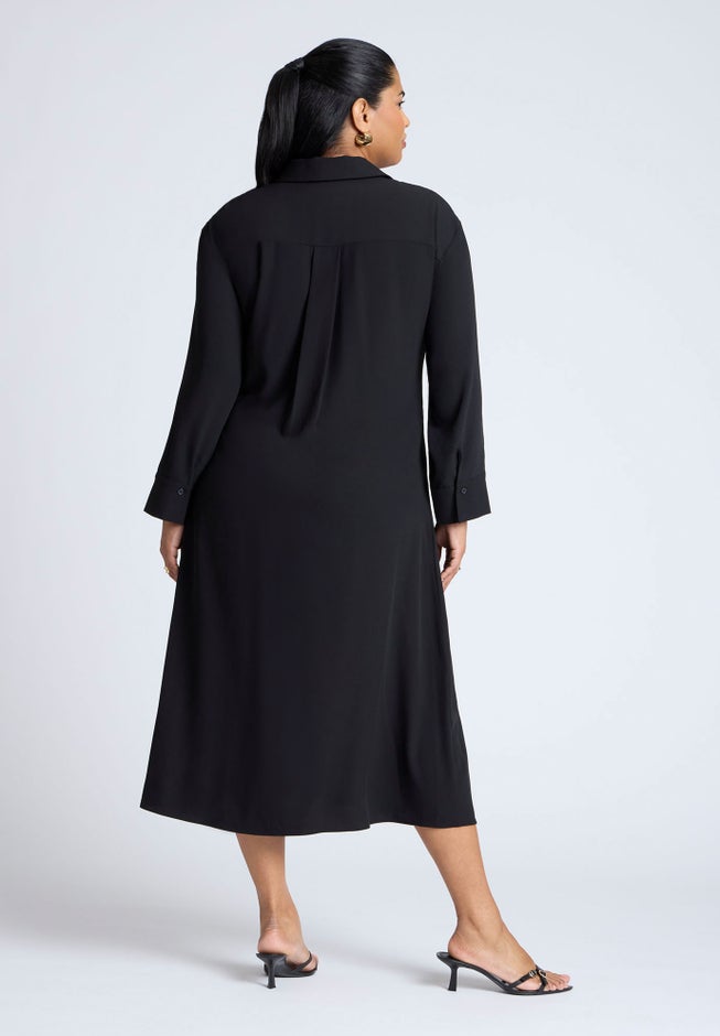 Tie Front Oversized Shirt Dress image number 1