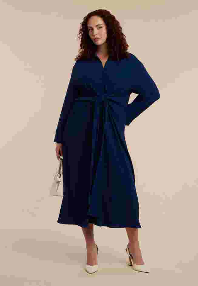 Tie Front Oversized Shirt Dress image number 0