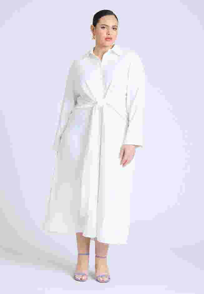 Tie Front Oversized Shirt Dress image number 0