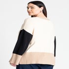 Colorblocked Relaxed Sweater image number null