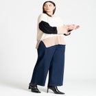 Colorblocked Relaxed Sweater image number null