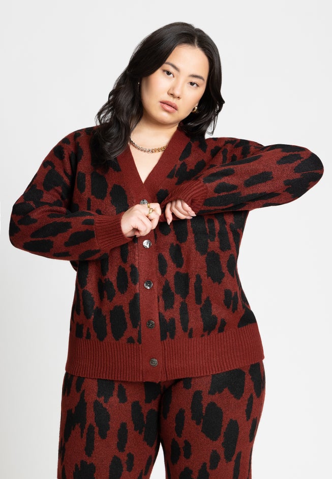 Printed Longline Cardigan image number null