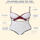 Cut Out Underwire One Piece Swimsuit image number null