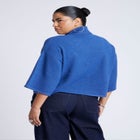 Boxy Three Quarter Sleeve Turtleneck image number null