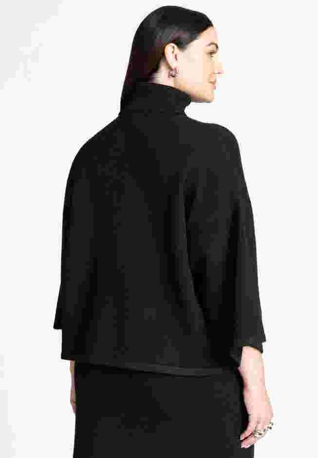 Boxy Three Quarter Sleeve Turtleneck image number 2