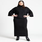 Boxy Three Quarter Sleeve Turtleneck image number null