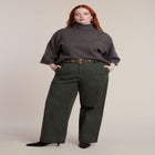 Boxy Three Quarter Sleeve Turtleneck image number null