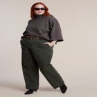 Boxy Three Quarter Sleeve Turtleneck image number null