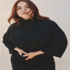 Boxy Three Quarter Sleeve Turtleneck image number null