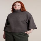 Boxy Three Quarter Sleeve Turtleneck image number null