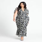 Chiffon Ruched Maxi Dress image number null