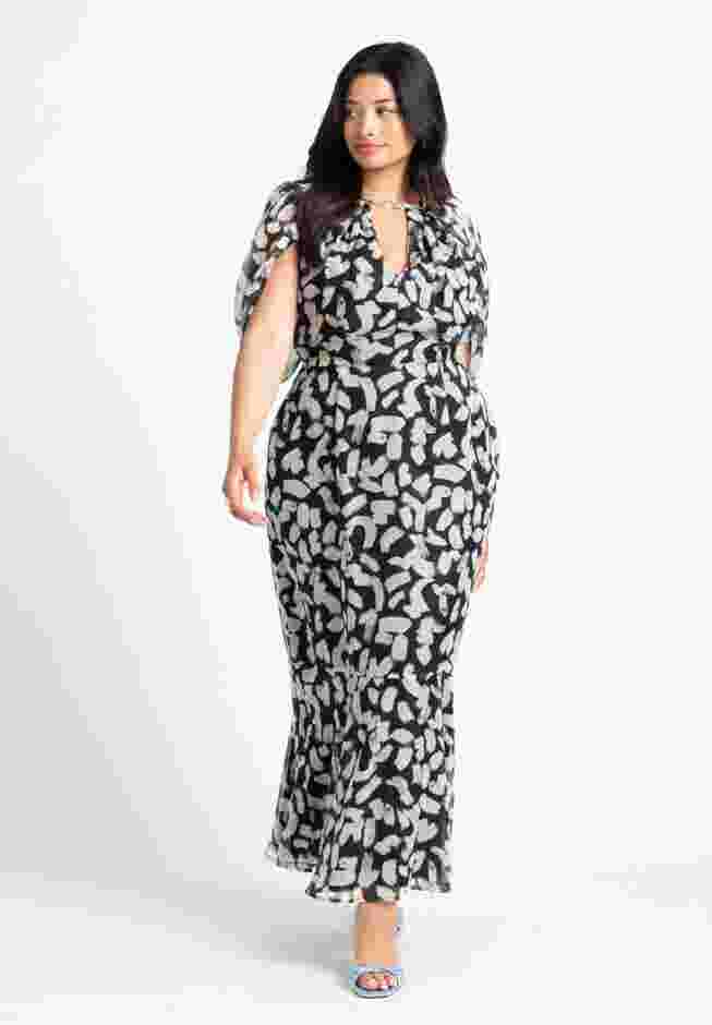 Chiffon Ruched Maxi Dress image number 1