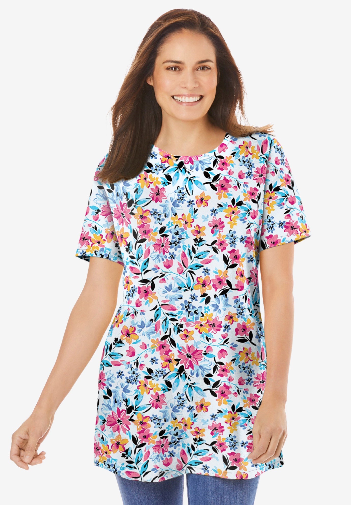 Perfect Printed Crewneck Tunic image number 0