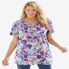 Perfect Printed Short-Sleeve V-Neck Tunic image number null