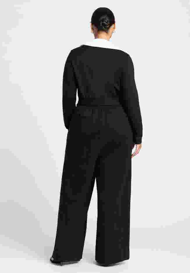 Tuxedo Knit Jumpsuit image number 2