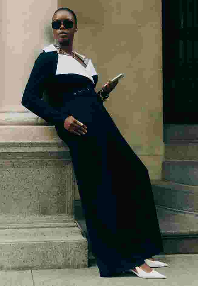 Tuxedo Knit Jumpsuit image number 0