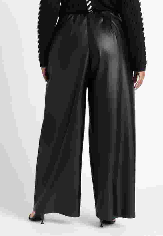 Faux Leather Pant With Belt Detail image number 3
