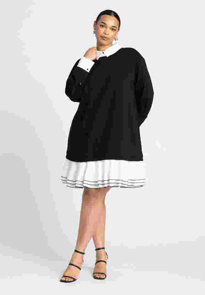 Twofer Mini Shirt Dress image number 1