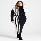 Colorblocked Sweater Column Skirt image number null