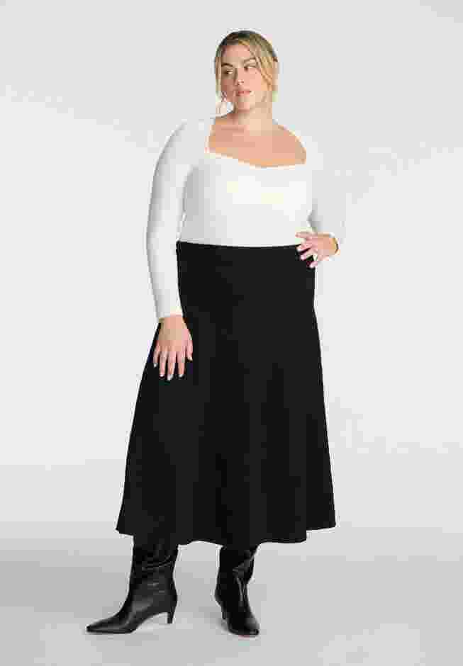 Sweetheart Neck Long Sleeve Top image number 2