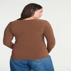 Sweetheart Neck Long Sleeve Top image number null
