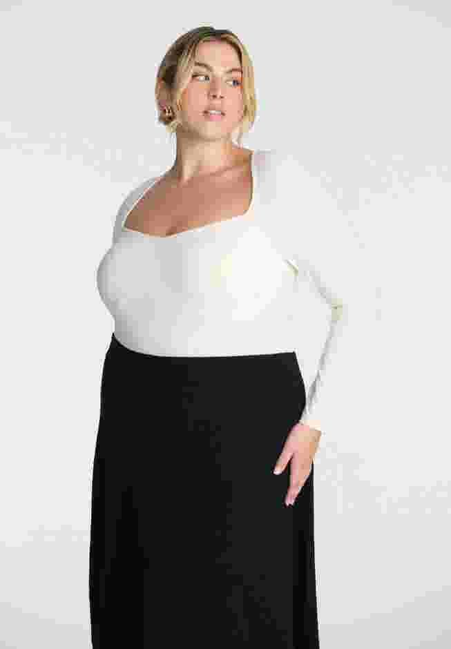 Sweetheart Neck Long Sleeve Top image number 0