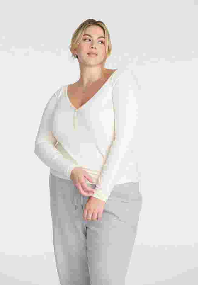 Soft Brushed Henley Long Sleeve image number 2