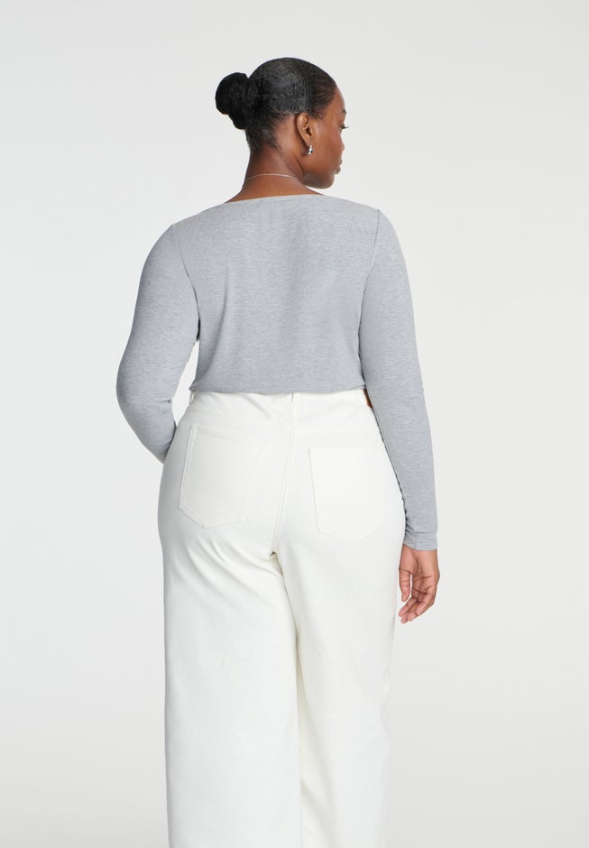 Soft Brushed Henley Long Sleeve image number null