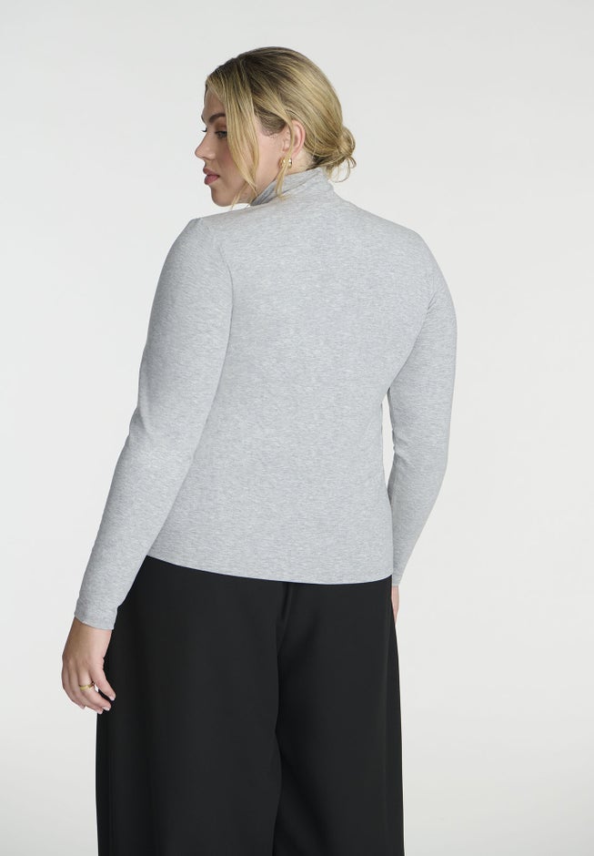 Soft Brushed Mock Neck Long Sleeve image number 1