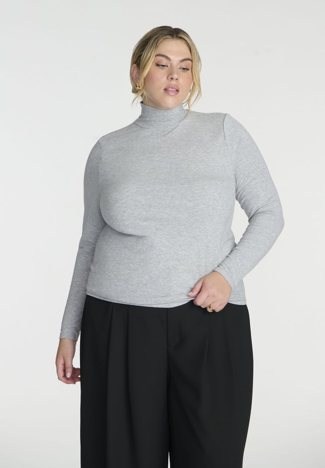 Soft Brushed Mock Neck Long Sleeve image number 0