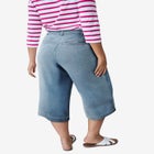 Lightweight Wide-Leg Crop Mid-Rise Elastic Waist Jeans image number null