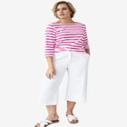 Lightweight Wide-Leg Crop Mid-Rise Jeans image number null