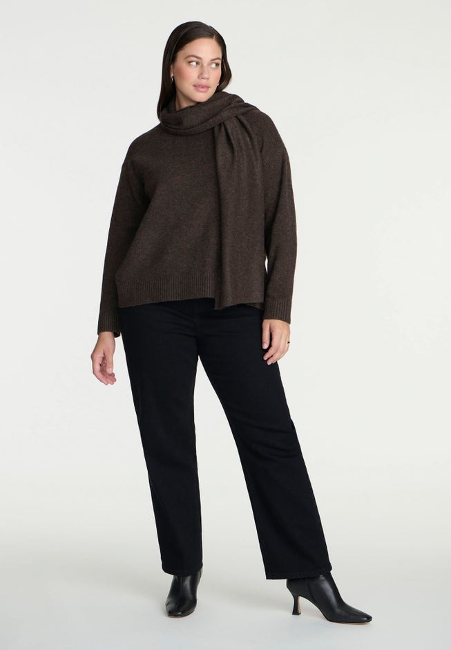 Scarf Neck Sweater image number 2