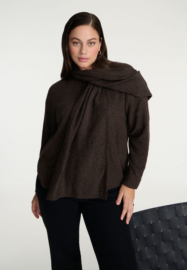 Scarf Neck Sweater image number null