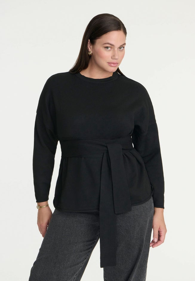 Tie Waist Sweater image number null