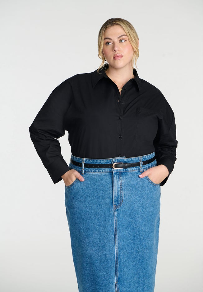 Oversized Button Down Top image number null