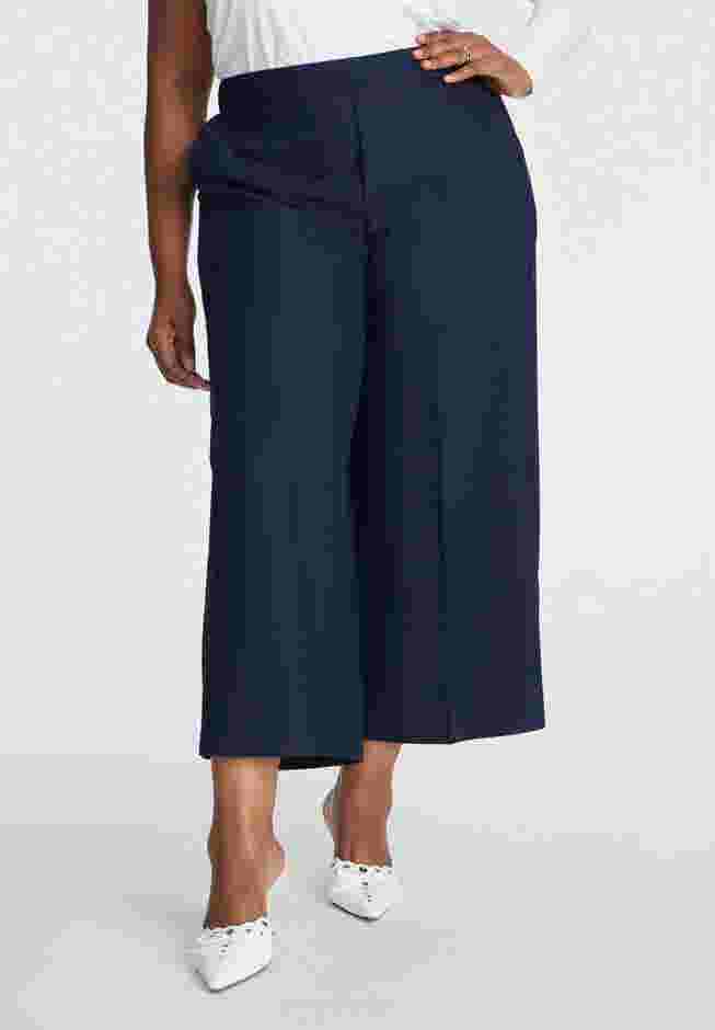 Woven Wide Leg Crop Pant image number 1