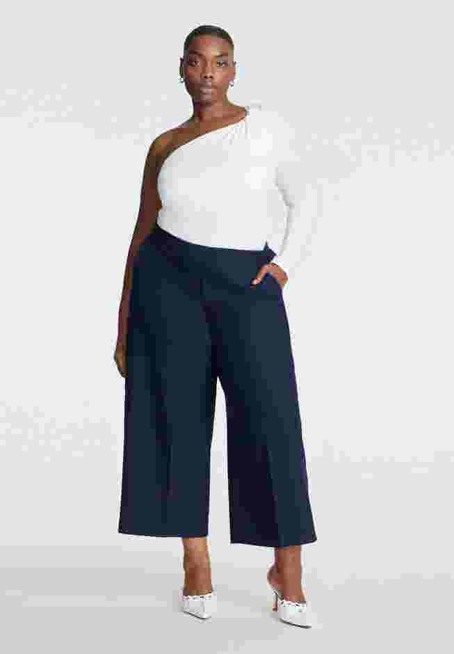 Woven Wide Leg Crop Pant image number 0