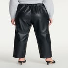 Woven Faux Leather Straight Leg Pant image number null