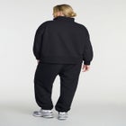 Knit Quarter Zip Collared Sweatshirt image number null