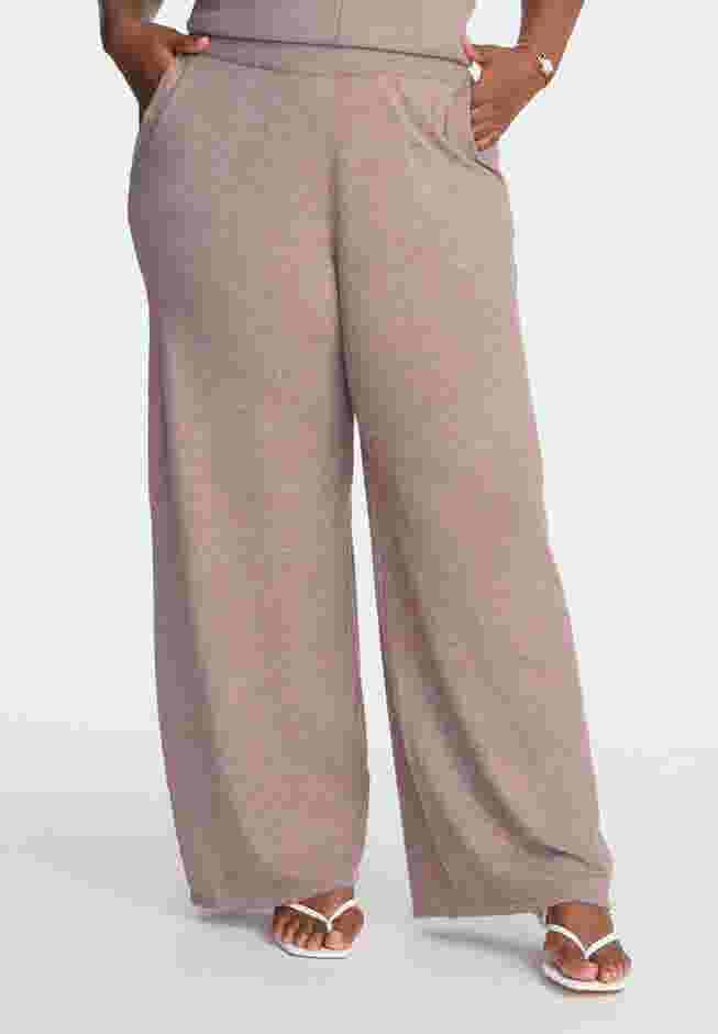 Knit Wide Leg Sweater Pant image number 1