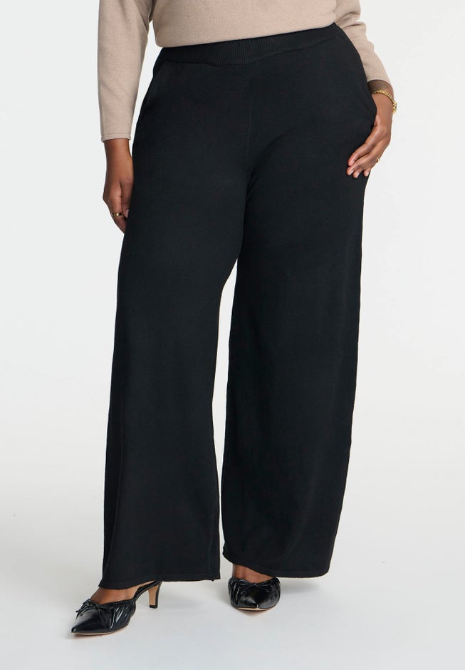 Knit Wide Leg Sweater Pant image number 1