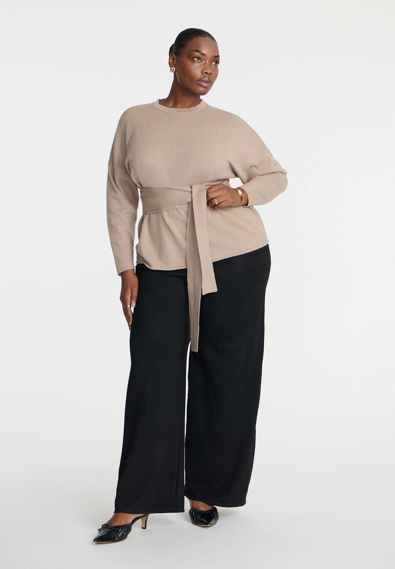 Knit Wide Leg Sweater Pant image number 0