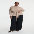 Knit Wide Leg Sweater Pant image number null