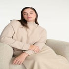 Cuffed Mock Neck Sweater image number null